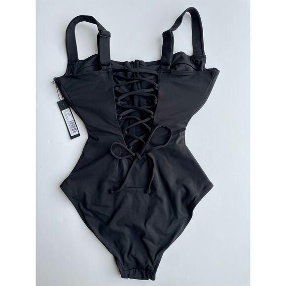 TA3 Lifty One Piece Swimsuit Corset Sculpting Black Size Small Regular/Long JK - Picture 6 of 10